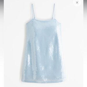 Abercrombie & Fitch Sequin Squareneck Mini Dress Large